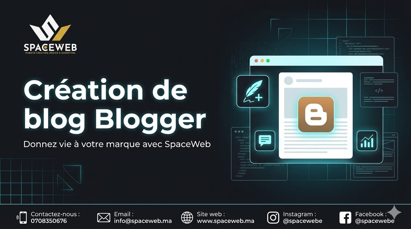 Création de blog Blogger professionnel au Maroc par SpaceWeb