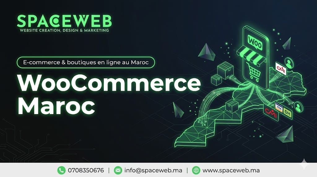 WooCommerce Maroc : guide complet pour créer une boutique en ligne, configurer paiements (CMI) et livraison au Maroc. 1 Spaceweb WooCommerce Maroc