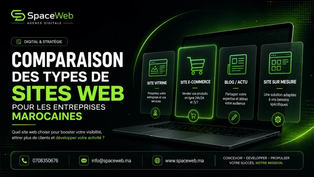 Comparaison des types de sites web pour les entreprises marocaines
