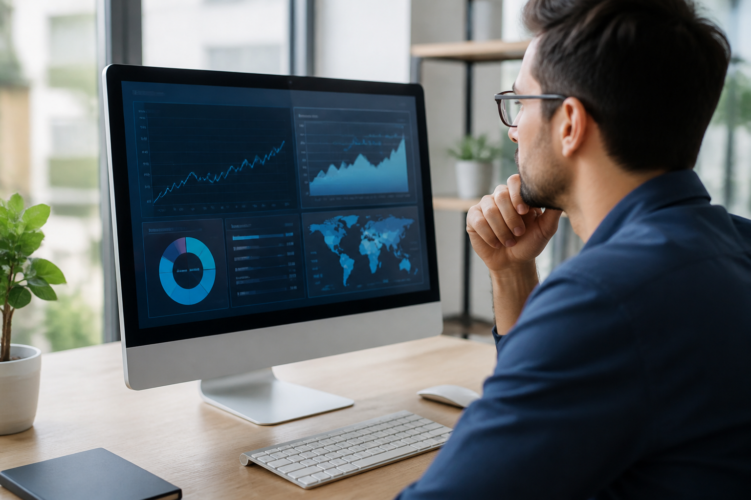 Top 20 des Meilleurs Plugins WordPress Gratuits en 2026 2 Personne analysant des statistiques de référencement SEO sur un écran d'ordinateur