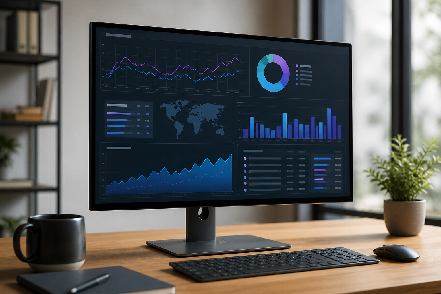 Comment Supprimer WordPress de l'URL de Son Site : Tutoriel Complet 3 Tableau de bord d'analyse SEO affiché sur un écran d'ordinateur