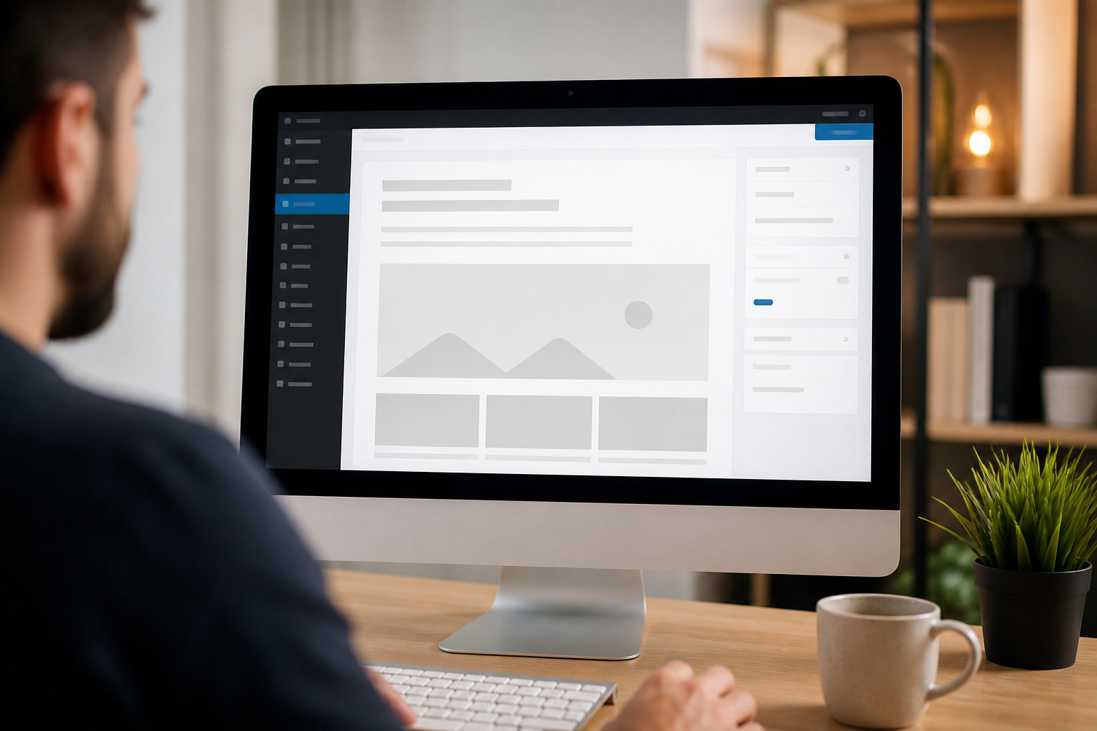 WordPress ou Wix pour un Blog : Comparatif Gratuit 2026 2 Écran d'ordinateur affichant l'interface d'administration d'un site WordPress