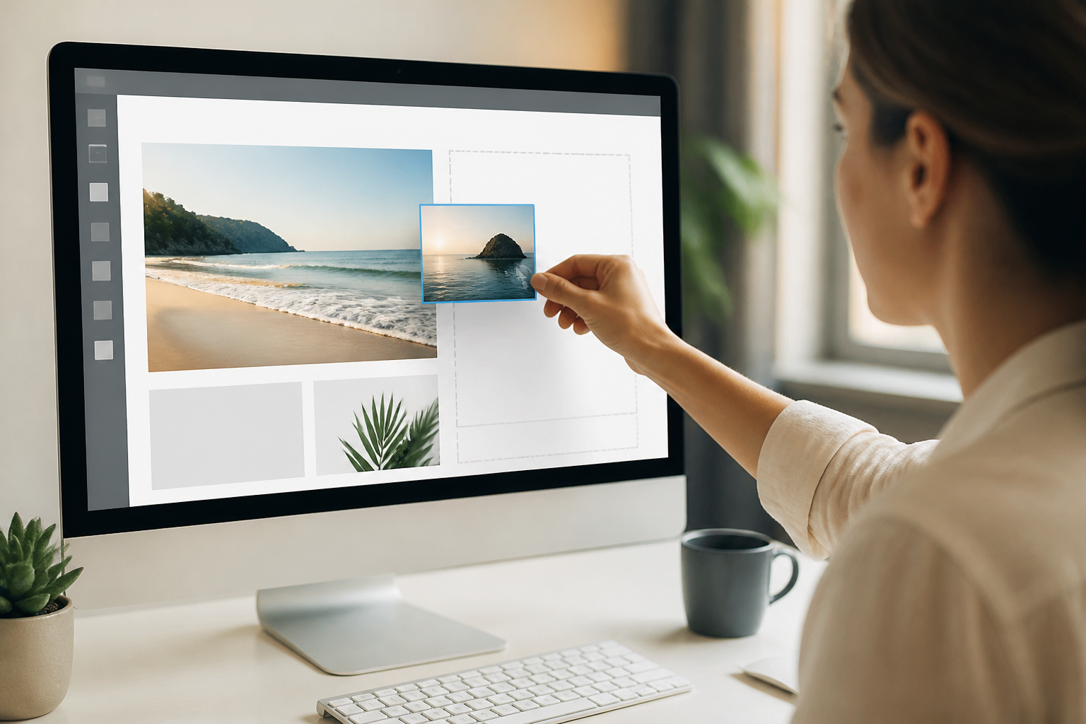 WordPress ou Wix pour un Blog : Comparatif Gratuit 2026 3 Utilisateur créant un site web avec un éditeur visuel glisser-déposer