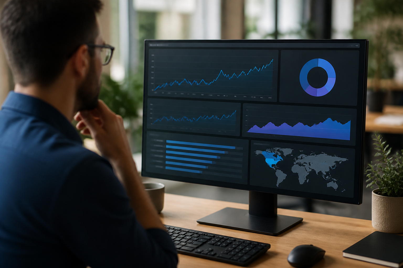 Tableau de bord d'analyse SEO montrant des statistiques de référencement