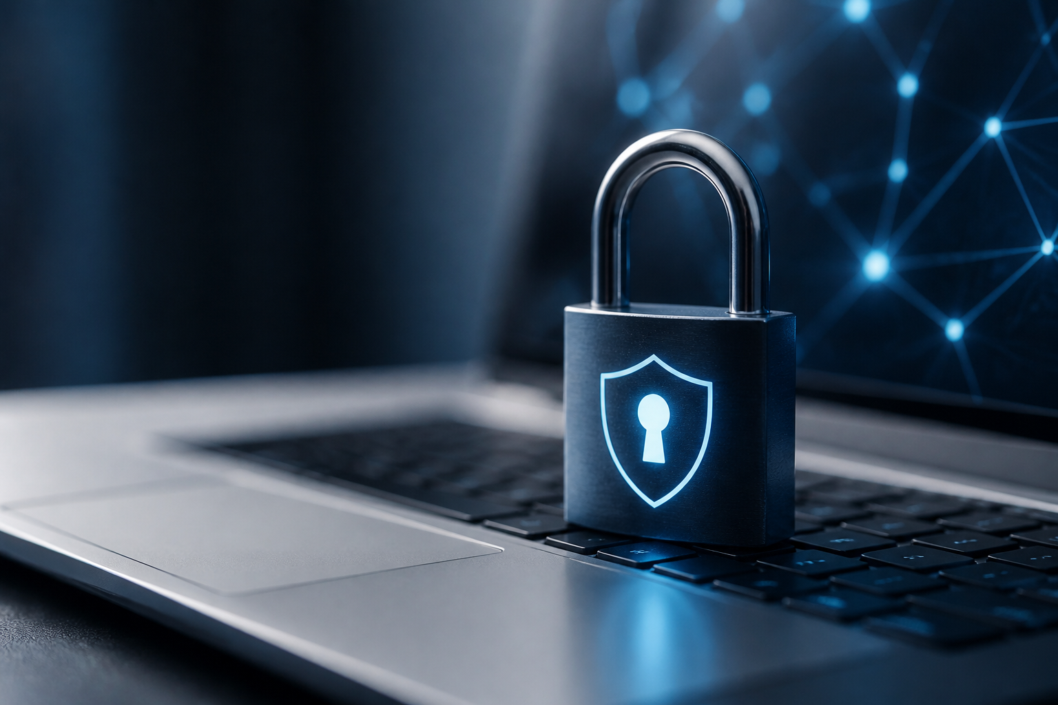 Cadenas numérique symbolisant la sécurité et la protection des données d'un site web