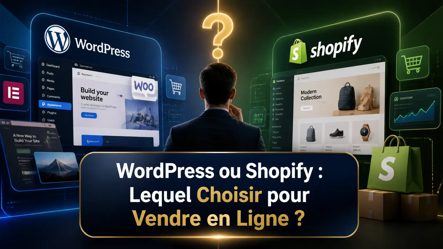 wordpress ou shopify
